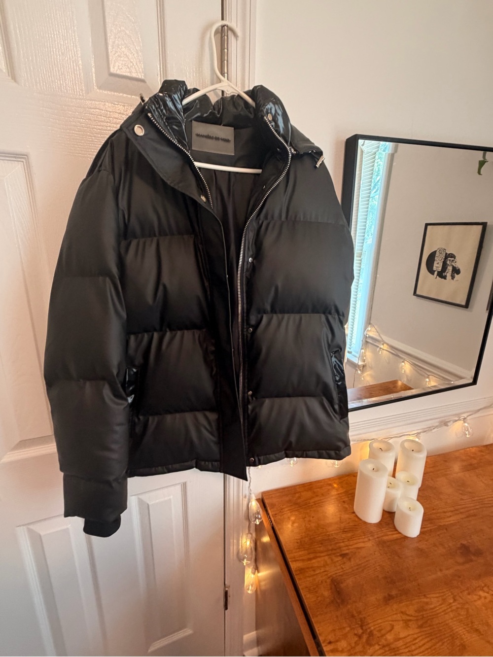 Maniere De Voir Black Puffer Coat | L